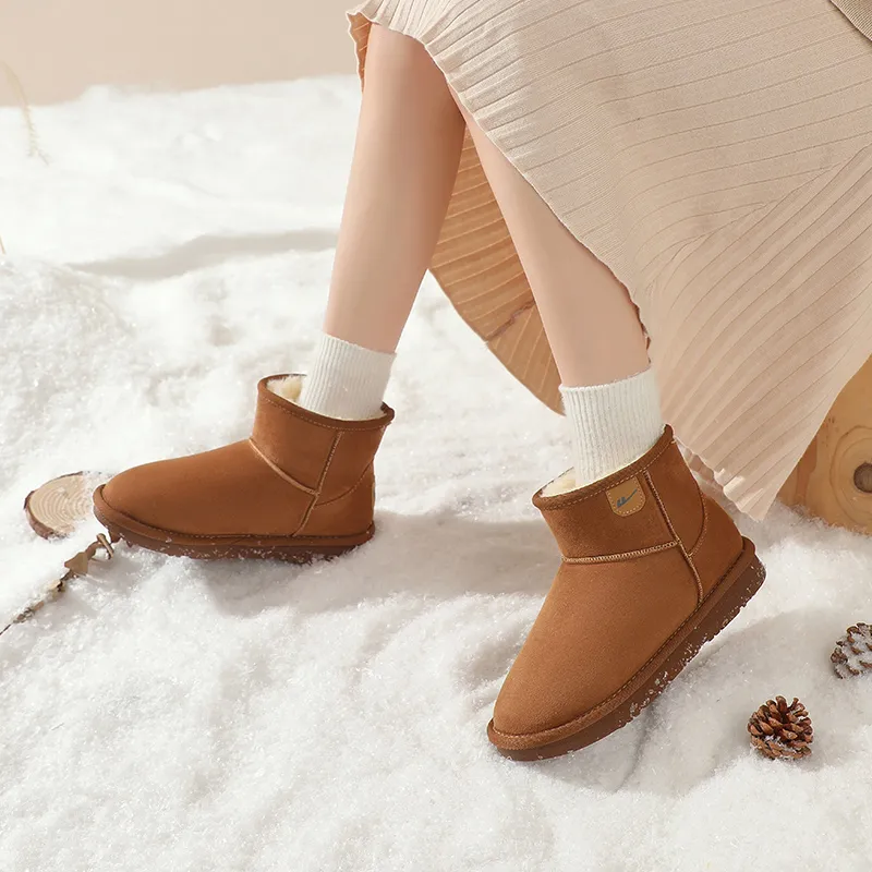 Warrior Short Snow Boots Women's Brown-6