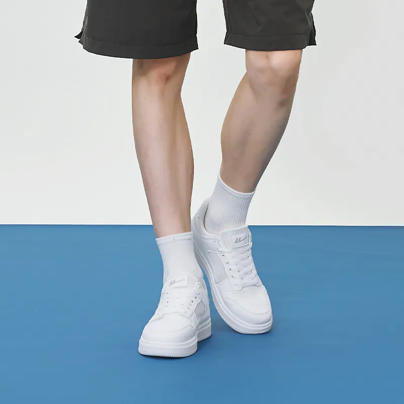 Warrior White Sneakers Air Force 1 Breathable Slip Resistant Low Top Skateboard Shoes Unisex White-6