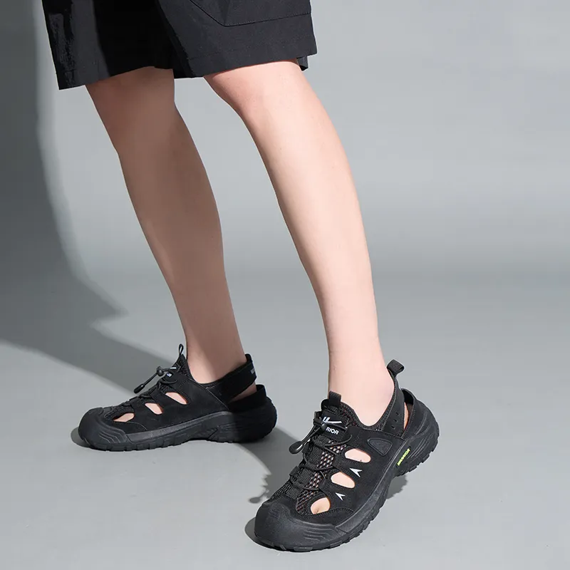 Warrior Abrasion Resistant Breathable Slip Resistant River Trekking Shoes Men's Black-4