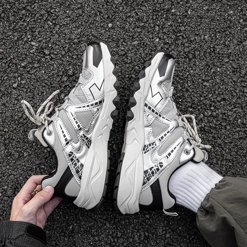 Warrior Wear resistant And Lightweight Low Top Hiking Shoes Unisex Silver Gray-7