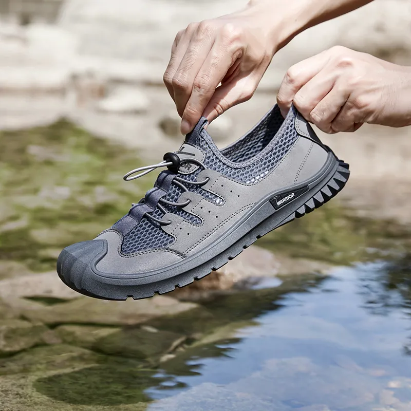 WARRIOR Outdoor Shoes Men Low Top Gray-6
