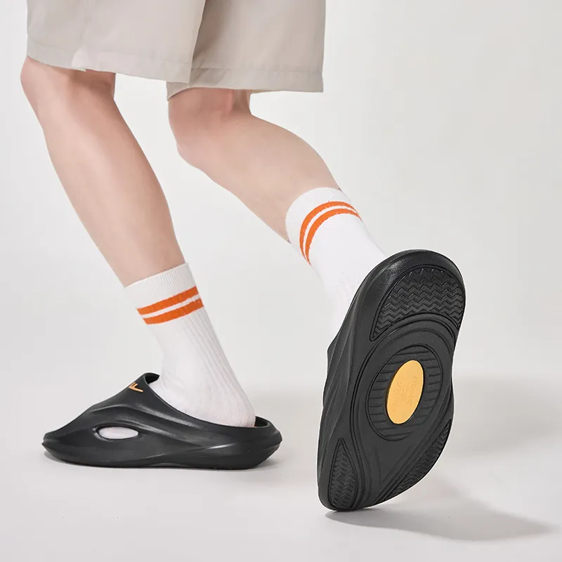 WARRIOR Slide Slippers Men Black Yellow-5