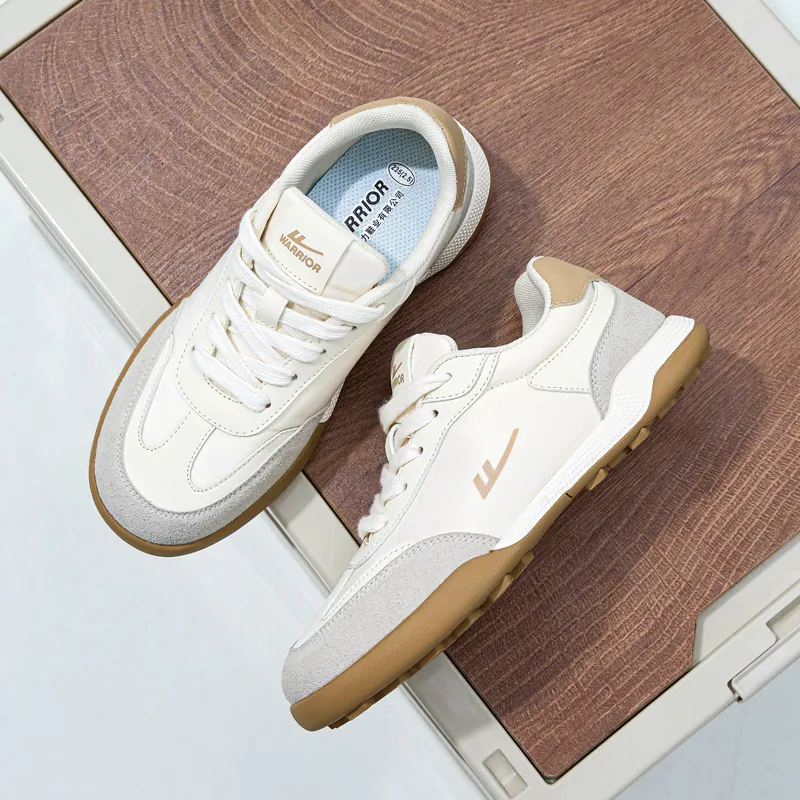 Warrior Low Top German Army Trainers Casual Shoes Unisex Beige Khaki-6