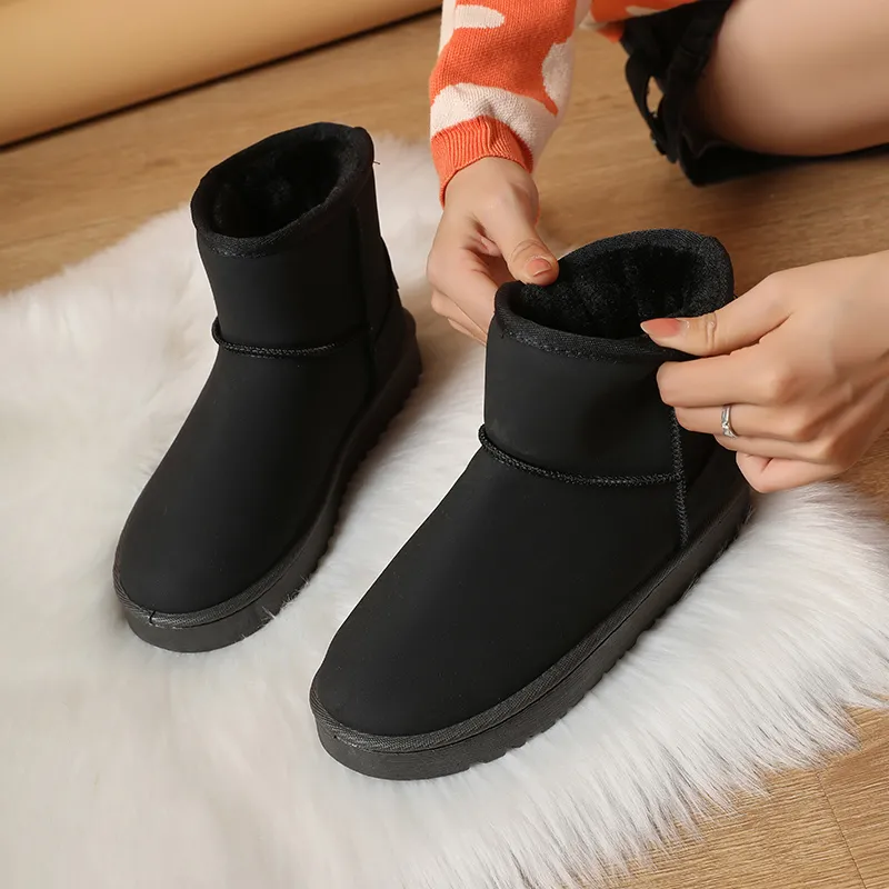 Warrior Warm Water-Resistant And Wear-Resistant Short Snow Boots Women's-5