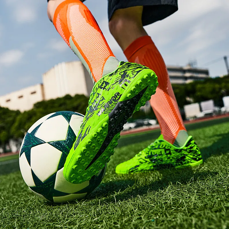 Warrior Anti Slip And Wear Resistant Lightweight Soccer Shoes Unisex Green Black-7