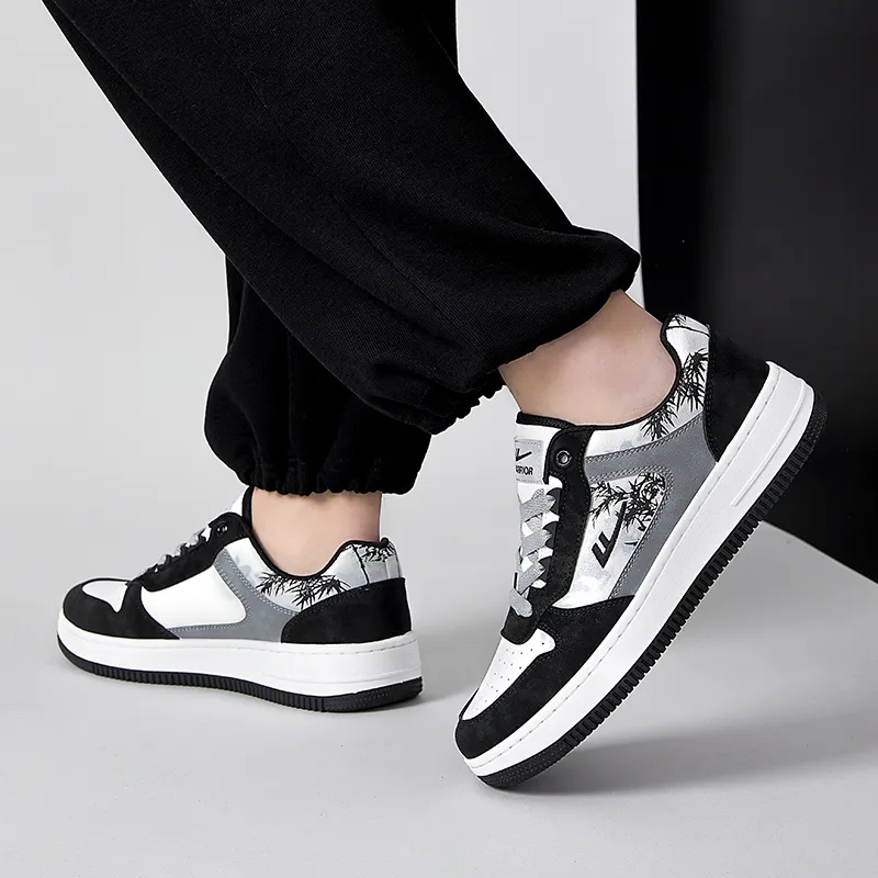 WARRIOR Ink Painting Skateboarding Shoes Unisex-5