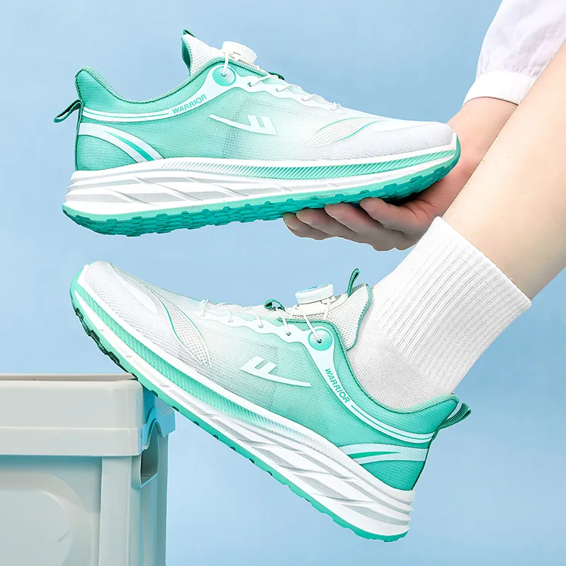 Warrior Cushioning, Slip Resistant, And Abrasion Resistant Low Top Casual Running Shoes Men's Turquoise-6