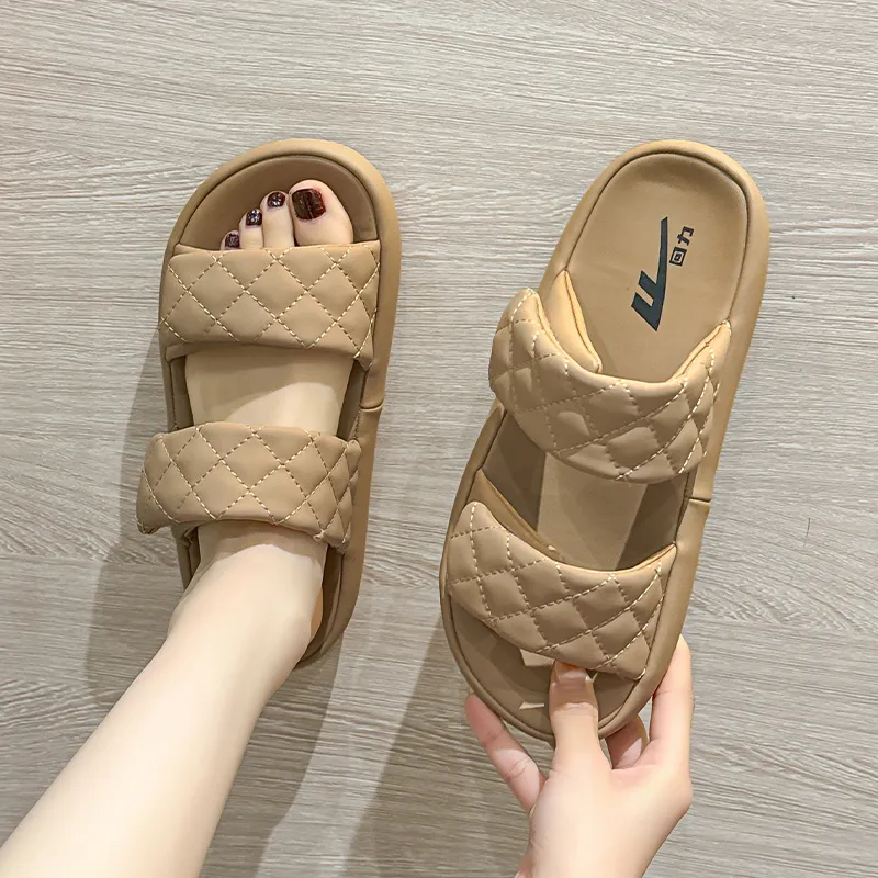 WARRIOR Slide Slippers Women's Khaki-6
