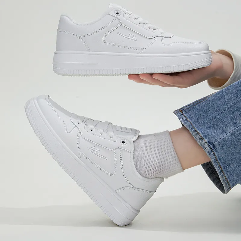Warrior White Sneakers Air Force 1 Wear Resistant Slip Resistant Low Top Skateboard Shoes Unisex White-6