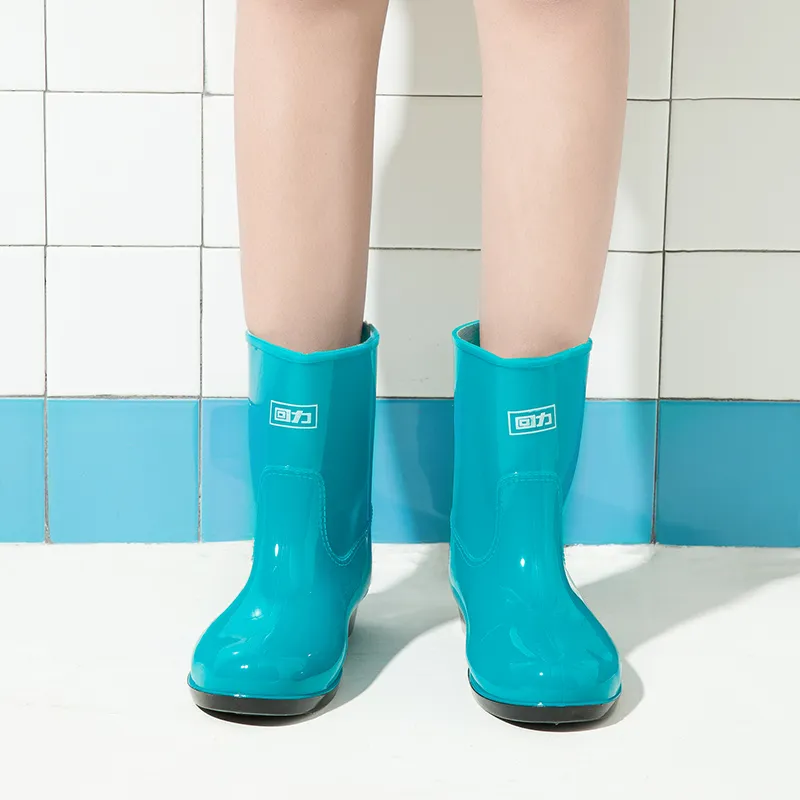 Warrior Wear resistant And Waterproof Rain Boots Women's Blue-5