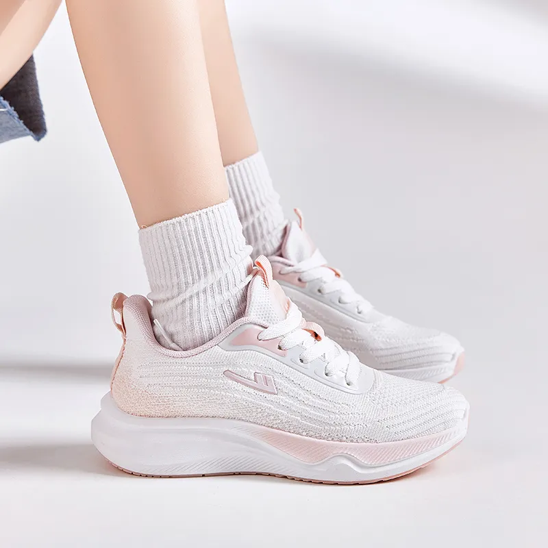 Warrior Low Top Casual Running Shoes Women's White Pink Red-8