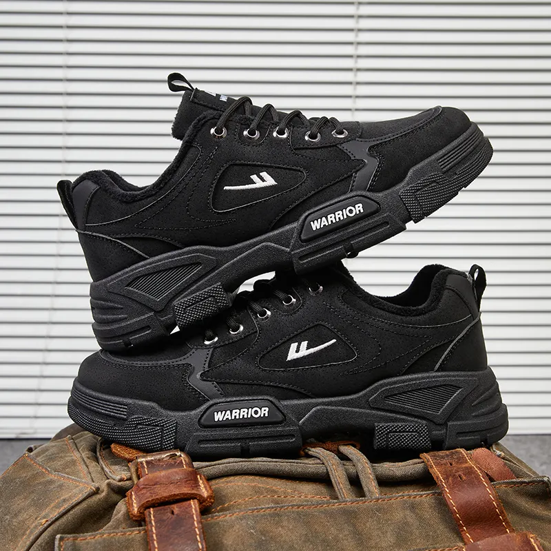 Warrior Wear Resistant Water Resistant And Warm Low Top Outdoor Shoes Men's Black-5