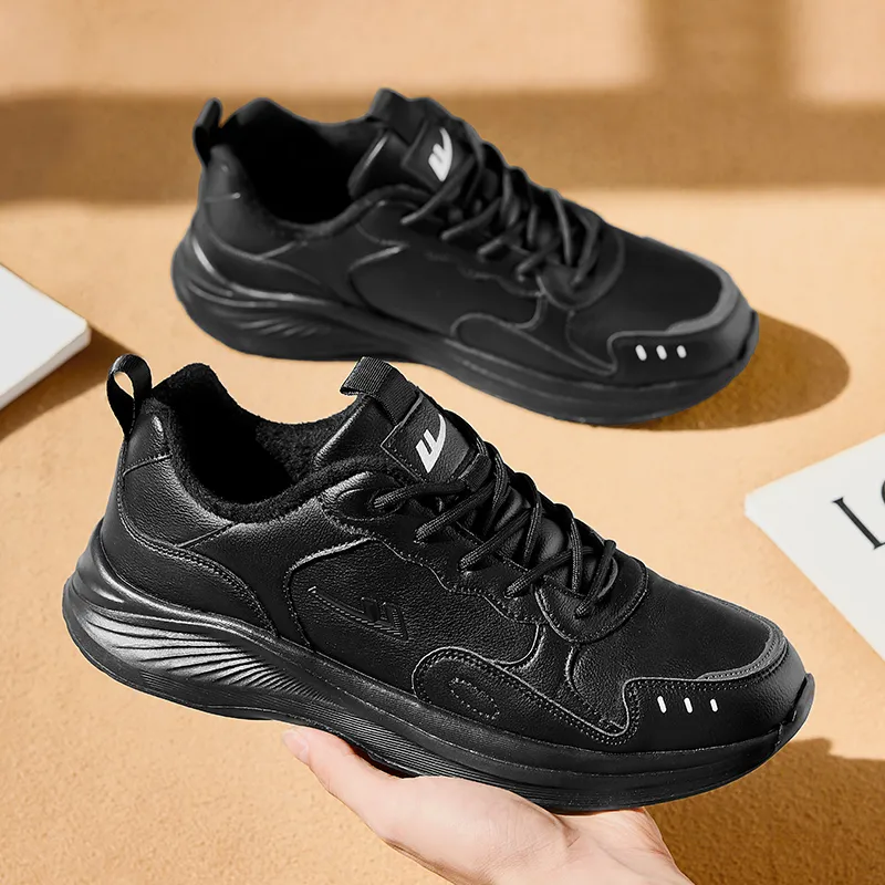 Warrior Wear resistant And Lightweight Low Top Casual Running Shoes Men's All Black-5