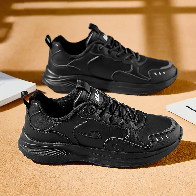 Warrior Wear resistant And Lightweight Low Top Casual Running Shoes Men's All Black-6