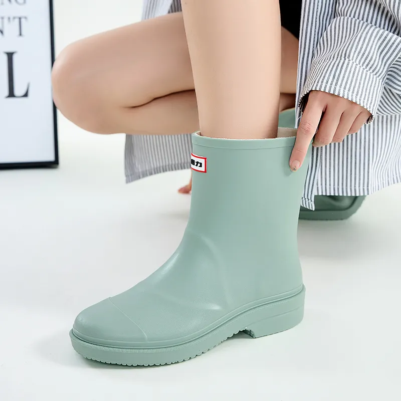 Warrior Wear Resistant Rain Boots Women's Macaron Green-6