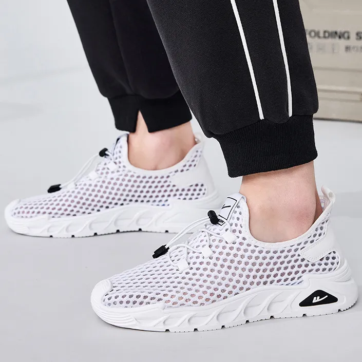 WARRIOR Running Shoes Men Low Top White-6