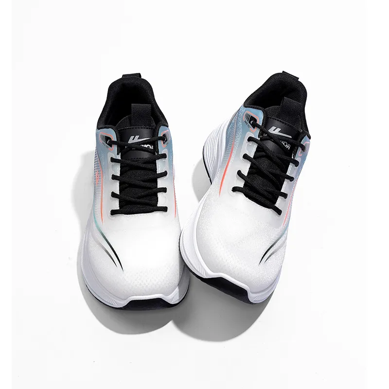 WARRIOR Running Shoes Men Low Top White Black Blue Gray-10