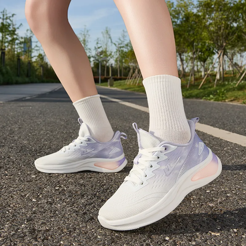 Warrior Slip Resistant, Abrasion Resistant, Breathable Low Top Casual Running Shoes Women's White Purple-6