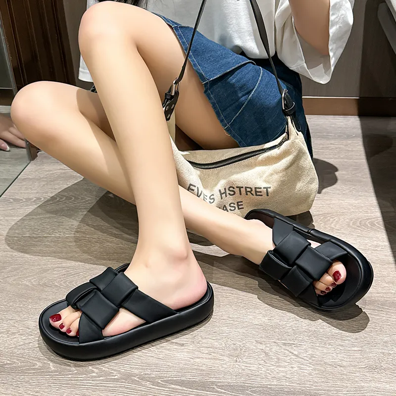 WARRIOR Slide Slippers Women's Black/Khaki/Beige-5