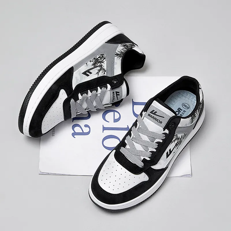 WARRIOR Ink Painting Skateboarding Shoes Unisex-7