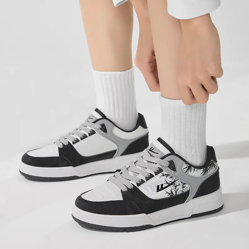 Warrior National Style Ink Bamboo Anti-Slip And Wear-Resistant Breathable Low-Top Skateboard Shoes Unisex-11