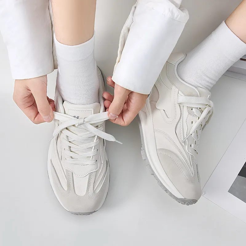 Warrior Ride The Wind And Waves Series Durable Breathable Lightweight Low-Top Casual Shoes Women's White Gray-6