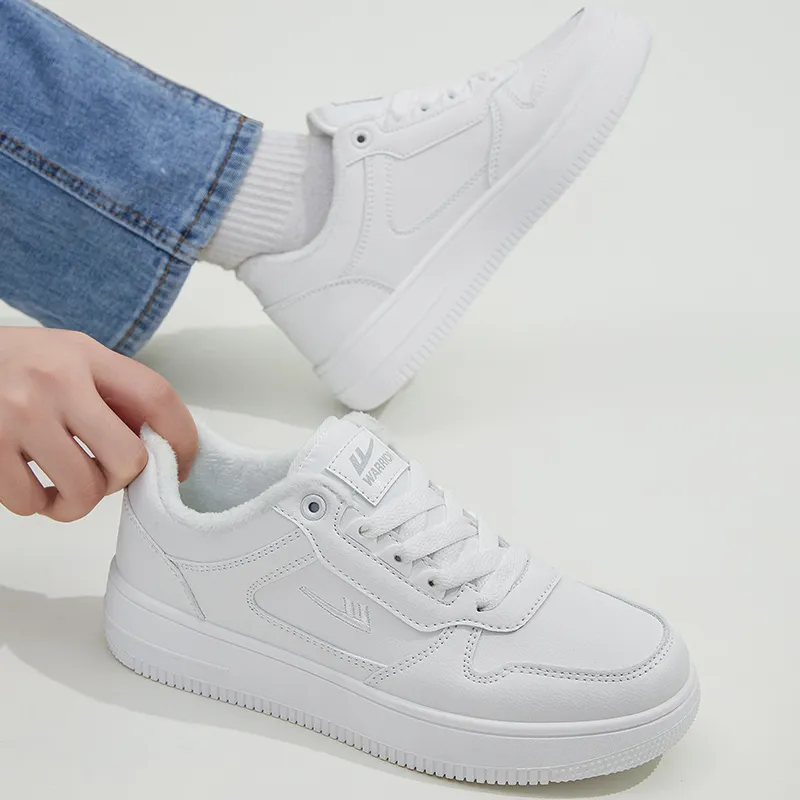 Warrior White Sneakers Air Force 1 Wear Resistant Slip Resistant Low Top Skateboard Shoes Unisex White-7