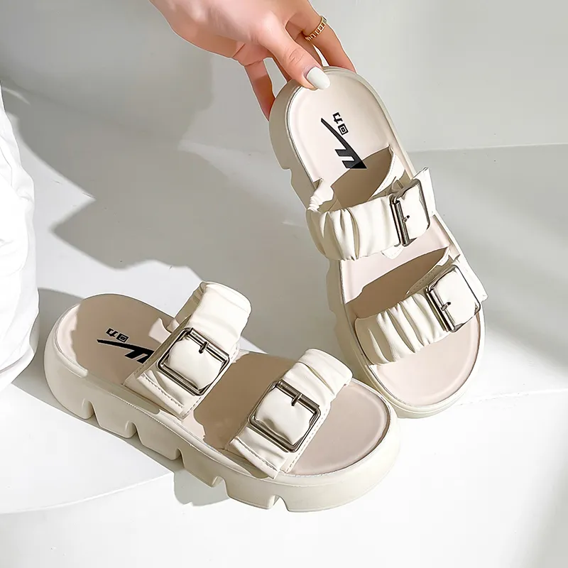 Warrior Slip Resistant Slide Slippers Women's Beige-7