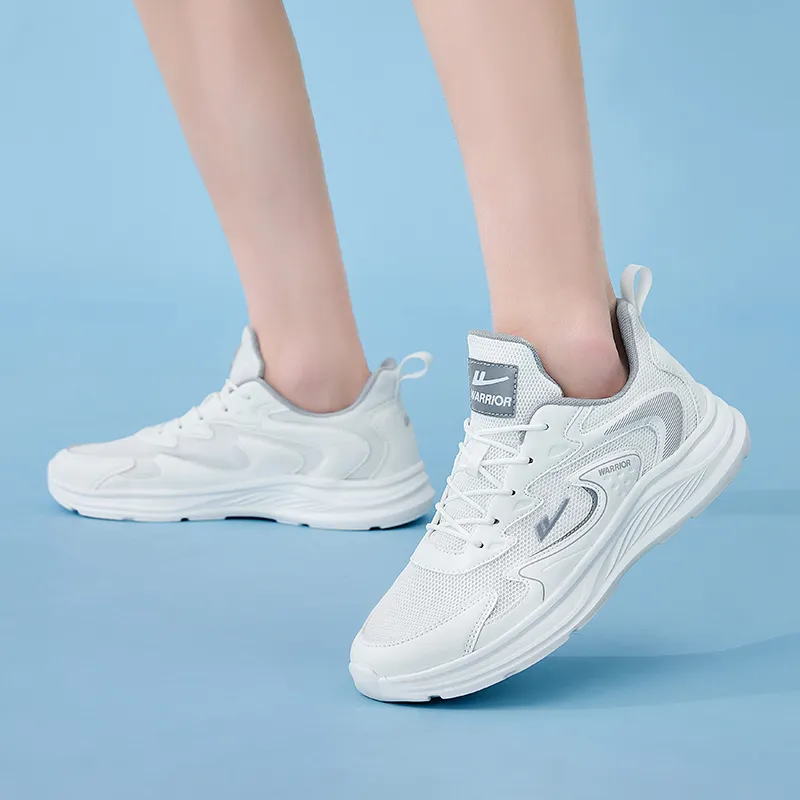 Warrior Wear resistant, Lightweight, Breathable, And Non slip. Low Top Casual Running Shoes Men's White-7