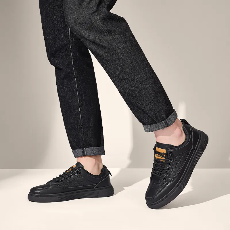 Warrior Wear resistant, Lightweight, Breathable, And Non slip. Low Top Casual Shoes Men's Black-6
