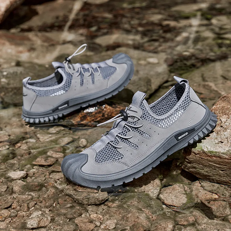 WARRIOR Outdoor Shoes Men Low Top Gray-5