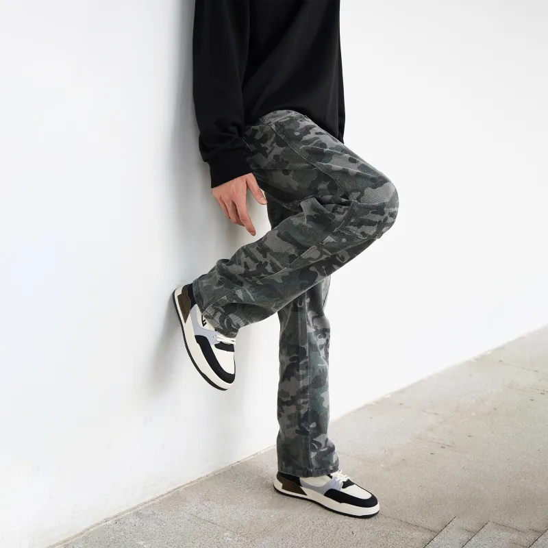 WARRIOR Cargo Pants Women's Black White Camouflage-5