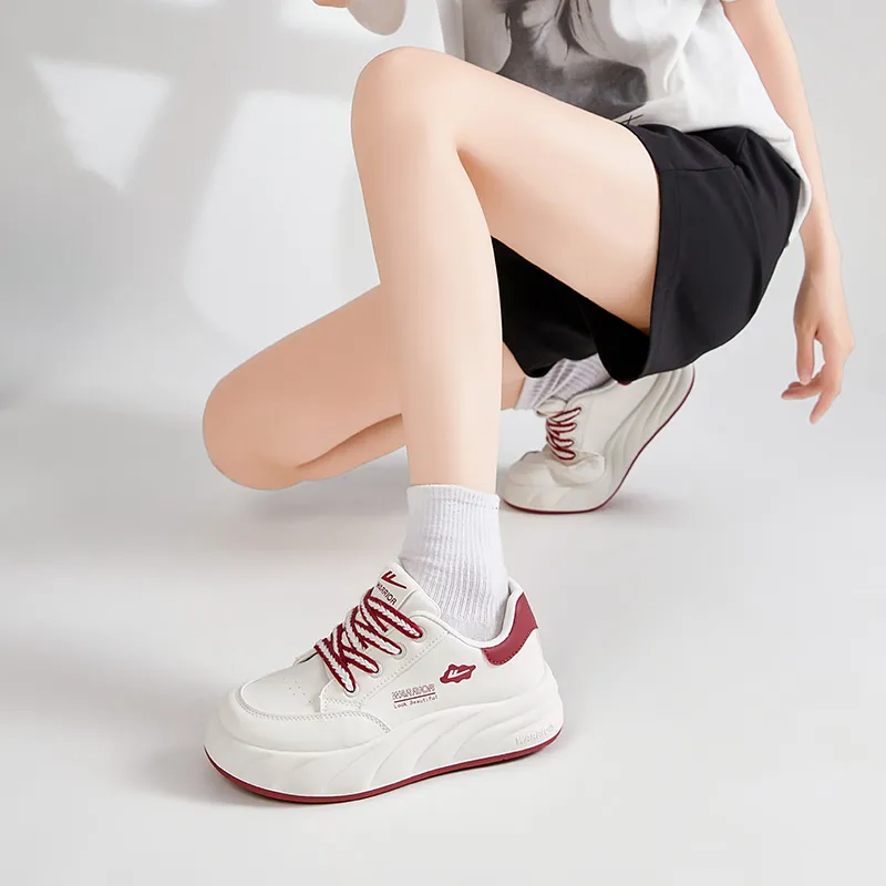 Warrior Anti-Slip And Wear-Resistant Breathable Low-Top Skateboard Shoes Women's Rogue Red-8