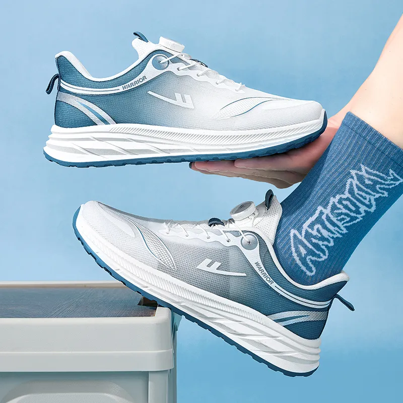 WARRIOR Running Shoes Men Low Top Blue-5