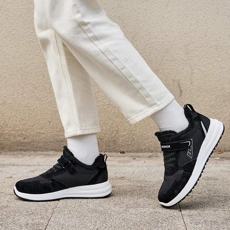Warrior Abrasion Resistant Slip Resistant Low Top Casual Shoes Unisex Black-6
