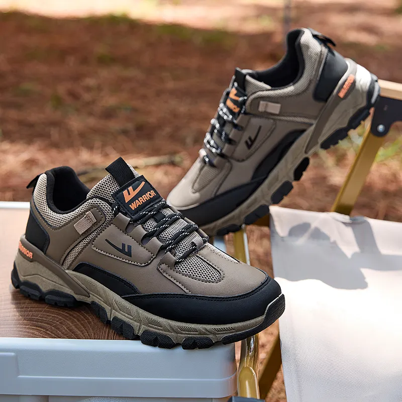 Warrior Rebound Height Increasing Grip Abrasion Resistant Breathable Slip Resistant Low Top Hiking Shoes Men's-19