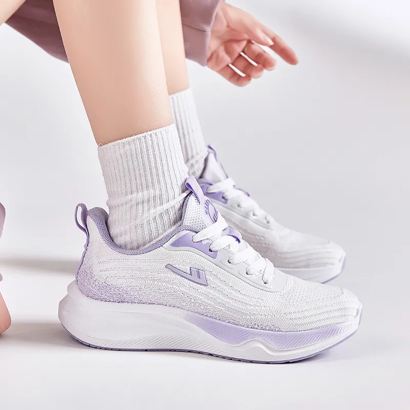 WARRIOR Running Shoes Women's Low Top White Purple-6