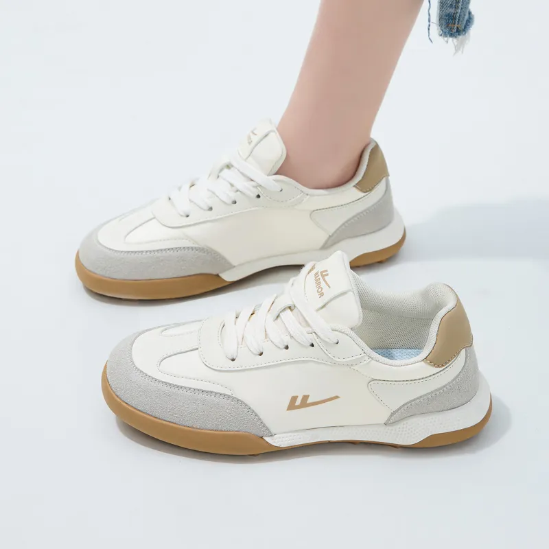 Warrior Low Top German Army Trainers Casual Shoes Unisex Beige Khaki-9