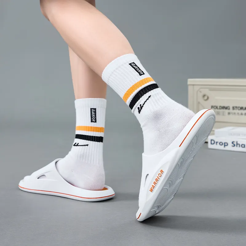 WARRIOR Slide Slippers Men White Orange-8
