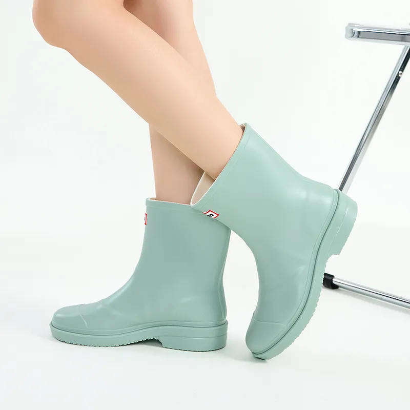 Warrior Wear Resistant Rain Boots Women's Macaron Green-7