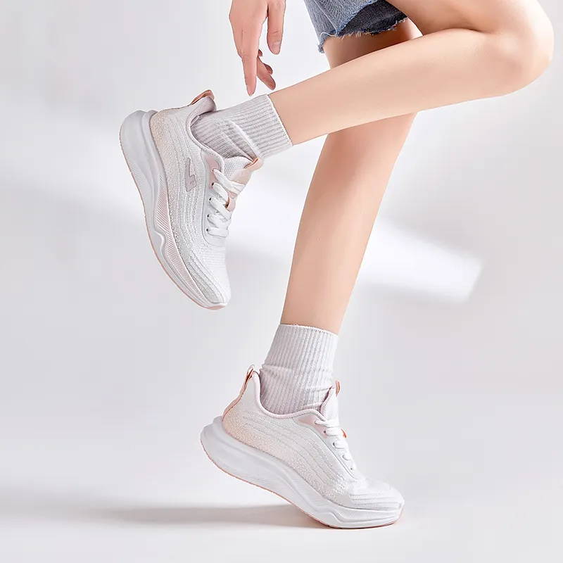 Warrior Low Top Casual Running Shoes Women's White Pink Red-6