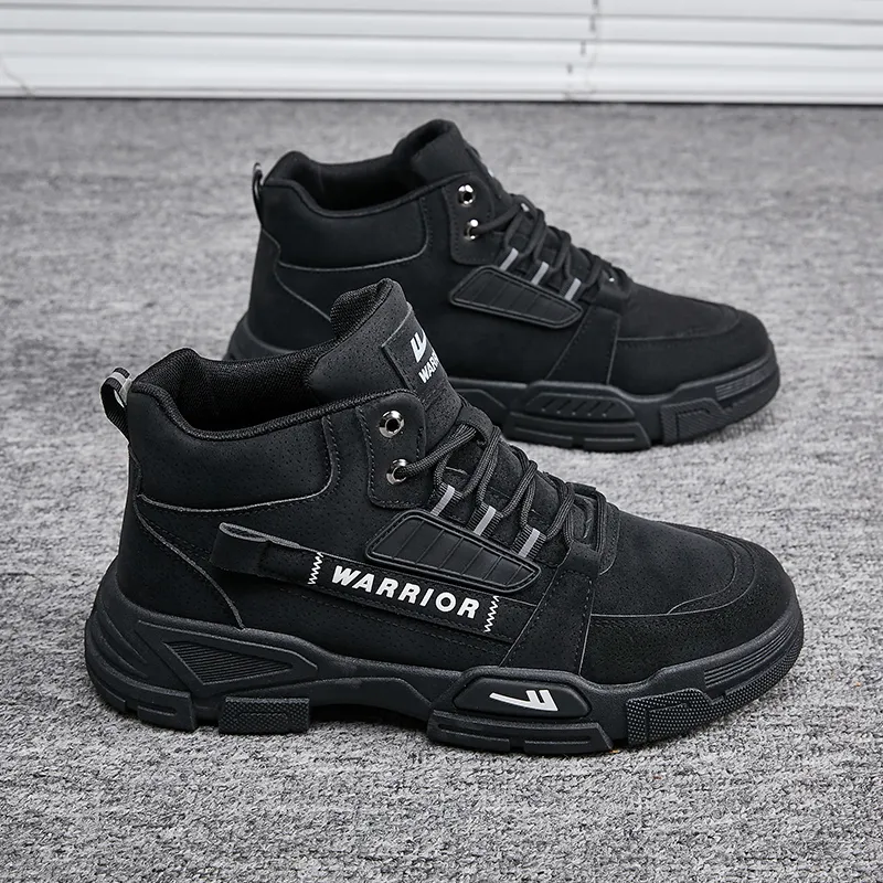 Warrior Wear Resistant Water Resistant Slip Resistant Low Top Hiking/Trekking Shoes Men's Black-7