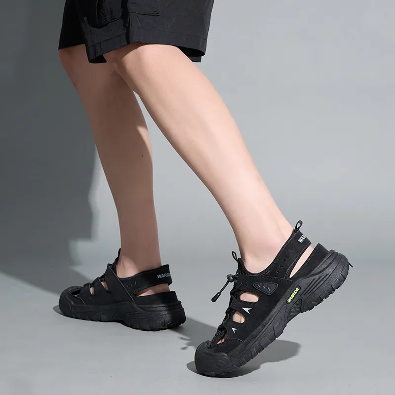 Warrior Abrasion Resistant Breathable Slip Resistant River Trekking Shoes Men's Black-5