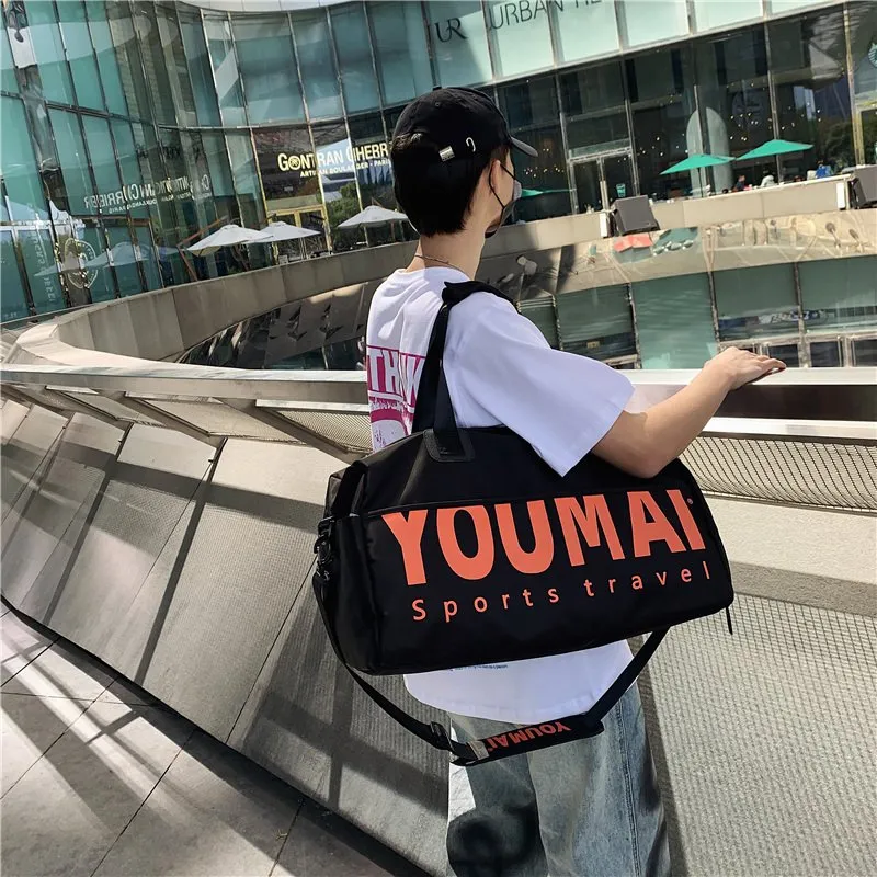NIGEER Nylon Gym Bag Large Size Unisex Pink/Red/Green/Khaki/Black-36