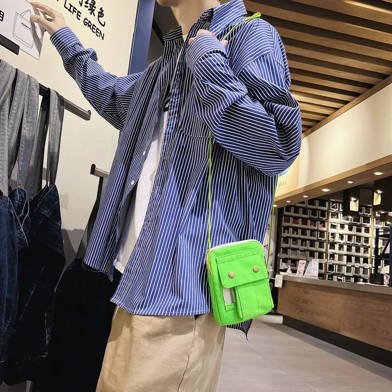 NIGEER Nylon Crossbody Bag Mini Unisex Black/White/Green/Purple-16