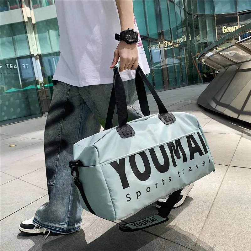 NIGEER Nylon Gym Bag Large Size Unisex Pink/Red/Green/Khaki/Black-19