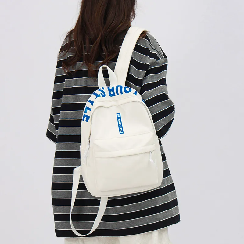 NIGEER Nylon Backpacks Regular Women's White Red & Black/White Blue & Black/Black/Blue-3