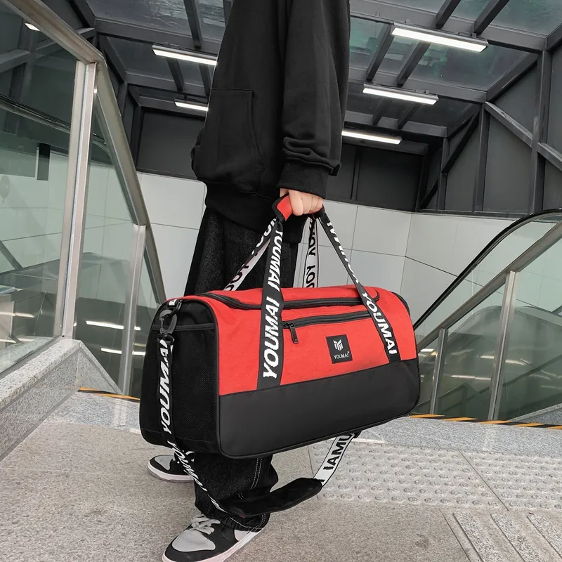 NIGEER Oxford Gym Bag Medium Size Unisex Black/Purple/Pink/Brick Red/Gray/Blue-13