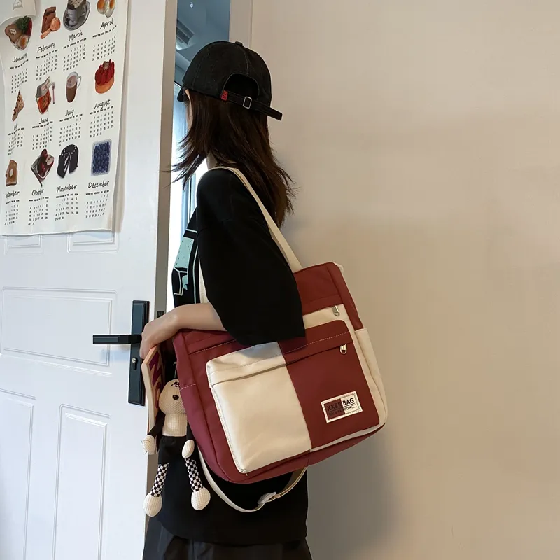 NIGEER Nylon Shoulder Bag, Crossbody Bag Unisex Black/Brown/Red/Blue/Khaki-14