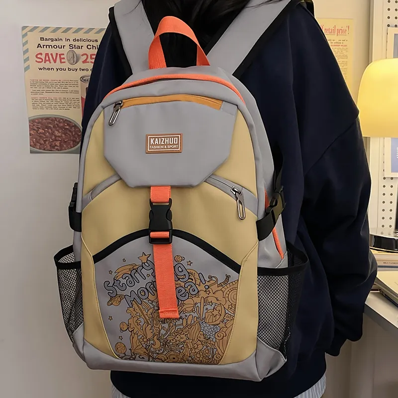 NIGEER Nylon Backpack Regular Women's Pink/Brown/Gray/Blue/Black-20